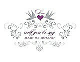 Front View Thumbnail - Frost & Orchid Will You Be My Maid of Honor Card - Classic