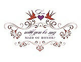 Front View Thumbnail - Fiesta & Orchid Will You Be My Maid of Honor Card - Classic