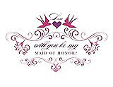 Front View Thumbnail - Fuchsia & Orchid Will You Be My Maid of Honor Card - Classic