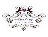 Front View Thumbnail - Garnet & Orchid Will You Be My Maid of Honor Card - Classic