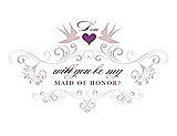Front View Thumbnail - Ice Pink & Orchid Will You Be My Maid of Honor Card - Classic