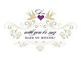 Front View Thumbnail - Ice Yellow & Orchid Will You Be My Maid of Honor Card - Classic