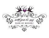 Front View Thumbnail - Italian Plum & Orchid Will You Be My Maid of Honor Card - Classic