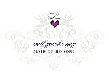 Front View Thumbnail - Ivory & Orchid Will You Be My Maid of Honor Card - Classic