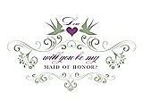 Front View Thumbnail - Kiwi & Orchid Will You Be My Maid of Honor Card - Classic