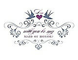 Front View Thumbnail - Larkspur Blue & Orchid Will You Be My Maid of Honor Card - Classic