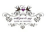 Front View Thumbnail - Latte & Orchid Will You Be My Maid of Honor Card - Classic
