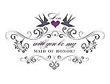 Front View Thumbnail - Lavender & Orchid Will You Be My Maid of Honor Card - Classic