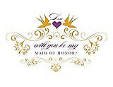 Front View Thumbnail - Mango & Orchid Will You Be My Maid of Honor Card - Classic