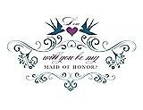 Front View Thumbnail - Mosaic & Orchid Will You Be My Maid of Honor Card - Classic