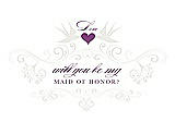 Front View Thumbnail - Marshmallow & Orchid Will You Be My Maid of Honor Card - Classic