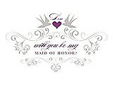 Front View Thumbnail - Oyster & Orchid Will You Be My Maid of Honor Card - Classic