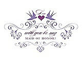 Front View Thumbnail - Pansy & Orchid Will You Be My Maid of Honor Card - Classic