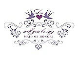 Front View Thumbnail - Passion & Orchid Will You Be My Maid of Honor Card - Classic