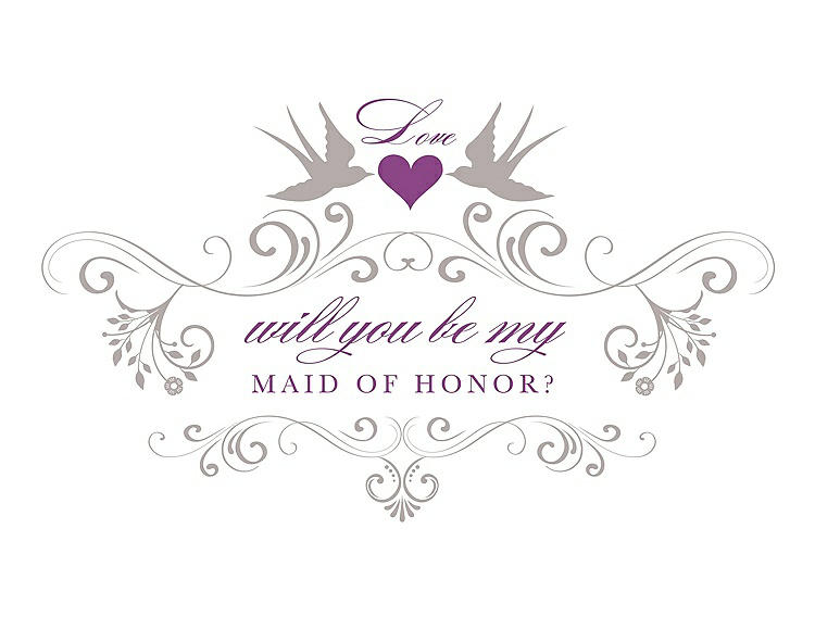Front View - Pebble Beach & Orchid Will You Be My Maid of Honor Card - Classic