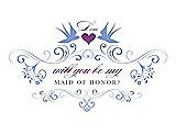 Front View Thumbnail - Periwinkle - PANTONE Serenity & Orchid Will You Be My Maid of Honor Card - Classic