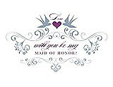 Front View Thumbnail - Platinum & Orchid Will You Be My Maid of Honor Card - Classic