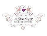 Front View Thumbnail - Petal Pink & Orchid Will You Be My Maid of Honor Card - Classic