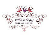 Front View Thumbnail - Papaya & Orchid Will You Be My Maid of Honor Card - Classic