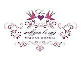 Front View Thumbnail - Pretty In Pink & Orchid Will You Be My Maid of Honor Card - Classic