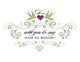 Front View Thumbnail - Pistachio & Orchid Will You Be My Maid of Honor Card - Classic