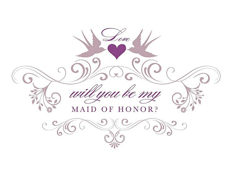 Front View - Quartz & Orchid Will You Be My Maid of Honor Card - Classic