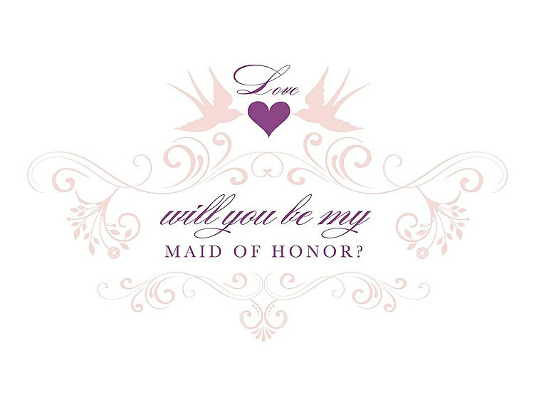 Front View - Rose Water & Orchid Will You Be My Maid of Honor Card - Classic