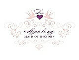 Front View Thumbnail - Rose Water & Orchid Will You Be My Maid of Honor Card - Classic