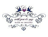 Front View Thumbnail - Sapphire & Orchid Will You Be My Maid of Honor Card - Classic
