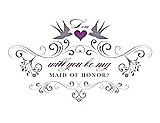 Front View Thumbnail - Shadow & Orchid Will You Be My Maid of Honor Card - Classic