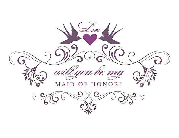 Front View - Smashing & Orchid Will You Be My Maid of Honor Card - Classic