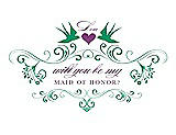 Front View Thumbnail - Shamrock & Orchid Will You Be My Maid of Honor Card - Classic