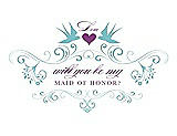 Front View Thumbnail - Spa & Orchid Will You Be My Maid of Honor Card - Classic