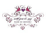 Front View Thumbnail - Strawberry & Orchid Will You Be My Maid of Honor Card - Classic
