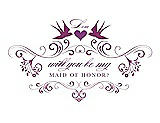 Front View Thumbnail - Sugar Plum & Orchid Will You Be My Maid of Honor Card - Classic