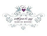 Front View Thumbnail - Surf Spray & Orchid Will You Be My Maid of Honor Card - Classic