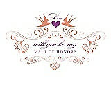 Front View Thumbnail - Tangerine & Orchid Will You Be My Maid of Honor Card - Classic