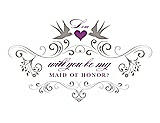 Front View Thumbnail - Taupe & Orchid Will You Be My Maid of Honor Card - Classic
