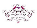 Front View Thumbnail - Tutti Frutti & Orchid Will You Be My Maid of Honor Card - Classic