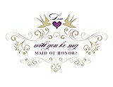 Front View Thumbnail - Venetian Gold & Orchid Will You Be My Maid of Honor Card - Classic