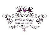 Front View Thumbnail - Wild Berry & Orchid Will You Be My Maid of Honor Card - Classic