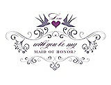 Front View Thumbnail - Wisteria & Orchid Will You Be My Maid of Honor Card - Classic