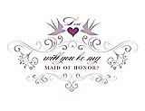 Front View Thumbnail - Wood Violet & Orchid Will You Be My Maid of Honor Card - Classic