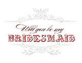 Front View Thumbnail - Starlight & Perfect Coral Will You Be My Bridesmaid Card - Vintage