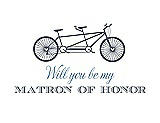 Front View Thumbnail - Blue Steel & Cornflower Will You Be My Matron of Honor Card - Bike