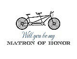Front View Thumbnail - Graphite & Cornflower Will You Be My Matron of Honor Card - Bike