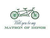 Front View Thumbnail - Juniper & Cornflower Will You Be My Matron of Honor Card - Bike