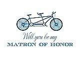Front View Thumbnail - Lotus & Cornflower Will You Be My Matron of Honor Card - Bike