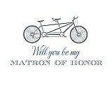 Front View Thumbnail - Mystic & Cornflower Will You Be My Matron of Honor Card - Bike