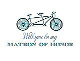Front View Thumbnail - Oasis & Cornflower Will You Be My Matron of Honor Card - Bike
